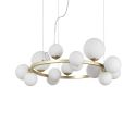 Lustra moderna cu 14 surse de lumina PERLAGE SP14 OTTONE