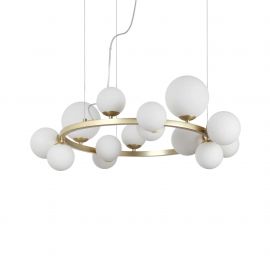 Candelabre, Lustre - Lustra moderna cu 14 surse de lumina PERLAGE SP14 OTTONE