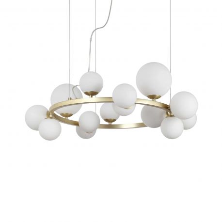 Candelabre, Lustre - Lustra moderna cu 14 surse de lumina PERLAGE SP14 OTTONE