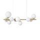 Candelabre, Lustre - Lustra moderna cu 10 surse de lumina PERLAGE SP10 OTTONE