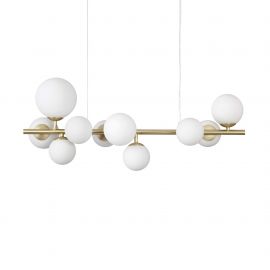 Candelabre, Lustre - Lustra moderna cu 10 surse de lumina PERLAGE SP10 OTTONE