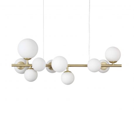 Candelabre, Lustre - Lustra moderna cu 10 surse de lumina PERLAGE SP10 OTTONE