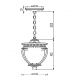 Pendule - Pendul de exterior protectie IP44, Fleur negru cu auriu