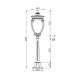 Stalpi - Stalp de exterior protectie IP44, Fleur H-113cm, negru cu auriu
