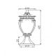 Stalpi - Stalp de exterior protectie IP44, Fleur H-48,5cm, negru cu auriu