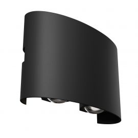 Aplica de perete exterior cu iluminat arhitectural IP54 LED Strato negru