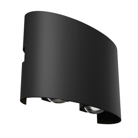 Aplice - Aplica de perete exterior cu iluminat arhitectural IP54 LED Strato negru