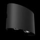 Aplice - Aplica de perete exterior cu iluminat arhitectural IP54 LED Strato negru