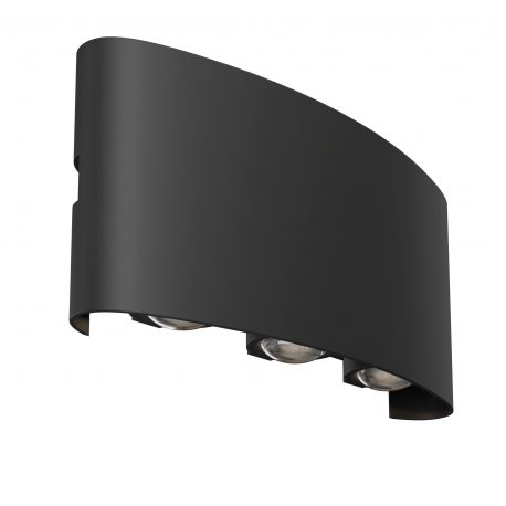 Aplice - Aplica de perete exterior cu iluminat arhitectural IP54 LED Strato negru