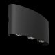 Aplice - Aplica de perete exterior cu iluminat arhitectural IP54 LED Strato negru