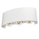 Aplice - Aplica de perete exterior cu iluminat arhitectural IP54 LED Strato alb
