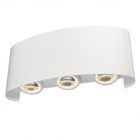 Aplice - Aplica de perete exterior cu iluminat arhitectural IP54 LED Strato alb
