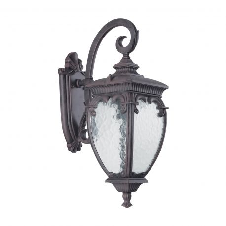 Aplice - Aplica de perete exterior cu protectie IP44, Fleur bronz antic