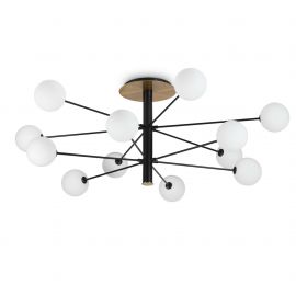 Candelabre, Lustre - Lustra moderna cu 12 surse de lumina COSMOPOLITAN PL12 NERO OTTONE