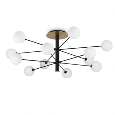 Candelabre, Lustre - Lustra moderna cu 12 surse de lumina COSMOPOLITAN PL12 NERO OTTONE