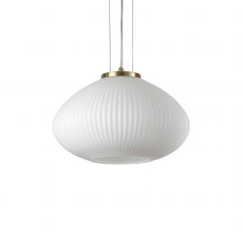 Pendule, Lustre suspendate - Lustra moderna din sticla PLISSE' SP1 D35 OTTONE