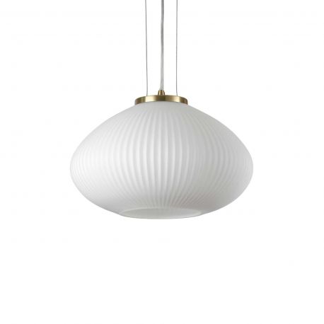 Pendule, Lustre suspendate - Lustra moderna din sticla PLISSE' SP1 D35 OTTONE