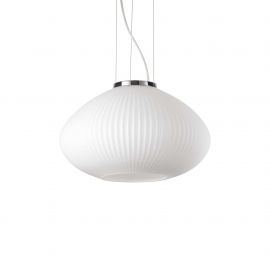 Pendule, Lustre suspendate - Lustra moderna din sticla PLISSE' SP1 D35 CROMO