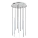 Lustra cu 12 pendule LED design tubular FILO SP12 BIANCO