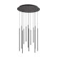 Candelabre, Lustre - Lustra cu 12 pendule LED design tubular FILO SP12 NERO