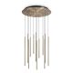 Candelabre, Lustre - Lustra cu 12 pendule LED design tubular FILO SP12 OTTONE
