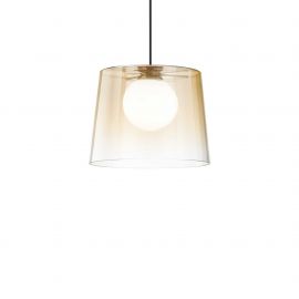 Pendule, Lustre suspendate - Lustra, Pendul din sticla FADE SP1 AMBRA