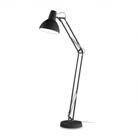 Lampadare - Lampa de podea cu brat articulat WALLY PT1 TOTAL BLACK