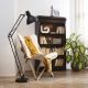 Lampadare - Lampa de podea cu brat articulat WALLY PT1 TOTAL BLACK