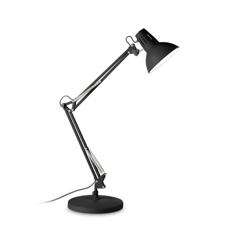 Lampi birou - Lampa de birou cu brat articulat WALLY TL1 TOTAL BLACK