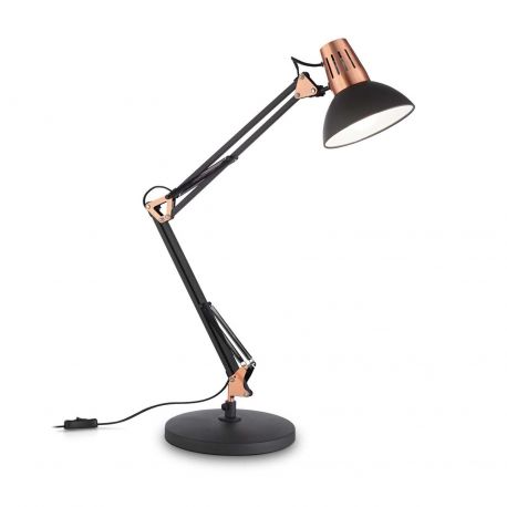 Lampi birou - Lampa de birou cu brat articulat WALLY TL1 NERO RAME