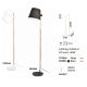 Lampadare - Lampadar, Lampa de podea AXEL PT1 NERO