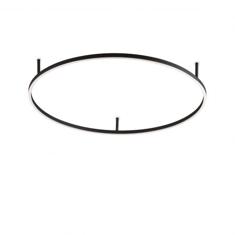 Lustre aplicate - Lustra LED design modern geometric ORACLE SLIM PL D090 ROUND 3000K ON-OFF BK