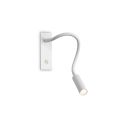 Aplica LED cu brat flexibil, incastrabila perete fals, IO AP BIANCO