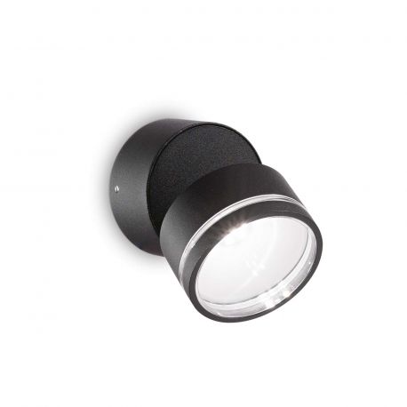 Aplice - Aplica de perete exterior, IP54 OMEGA AP ROUND NERO 4000K