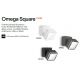 Aplice - Aplica de perete exterior, IP54 OMEGA AP SQUARE BIANCO 4000K