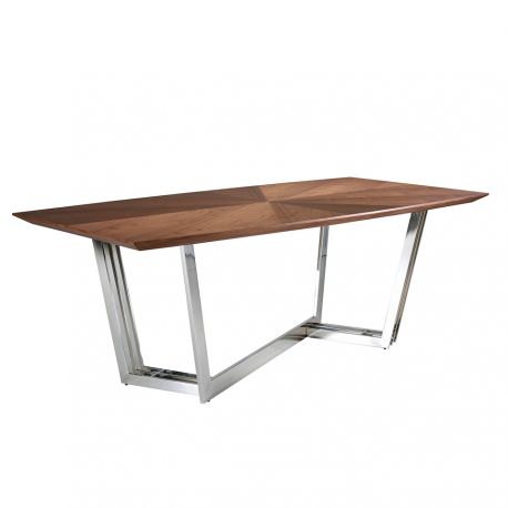Mese dining - Masa dining eleganta design LUX Walnut Veneered 220x110cm