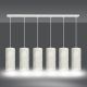 Pendule, Lustre suspendate - Lustra cu pendule design elegant KARLI 6 alba
