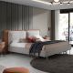 Paturi - Pat dublu design LUX modern cu tablie eleganta Allan 180x200cm