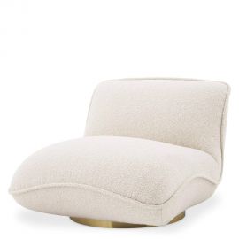 Fotolii - Fotoliu pivotant elegant design LUX Relax, boucle crem