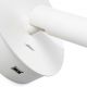 Aplice, corpuri de iluminat pentru pereti - Aplica cu reader LED minimalista cu USB charger DUAS White
