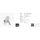 Aplice, corpuri de iluminat pentru pereti - Aplica cu reader LED minimalista cu USB charger DUAS White