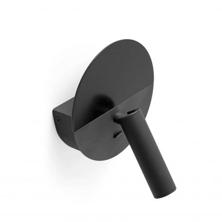 Aplice, corpuri de iluminat pentru pereti - Aplica cu reader LED minimalista cu USB charger DUAS Black