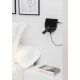 Aplice, corpuri de iluminat pentru pereti - Aplica cu reader LED minimalista cu USB charger DUAS Black