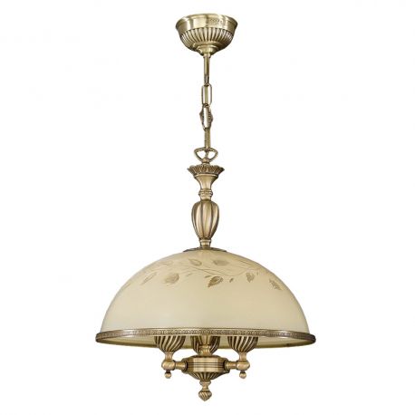 Pendule, Lustre suspendate - Lustra din alama cu sticla decorata design italian D-38cm 6208