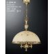 Pendule, Lustre suspendate - Lustra din alama cu sticla decorata design italian D-38cm 6208