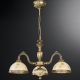 Candelabre, Lustre - Candelabru cu 3 brate din alama cu sticla decorata design italian 6208