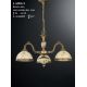 Candelabre, Lustre - Candelabru cu 3 brate din alama cu sticla decorata design italian 6208