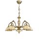 Candelabre, Lustre - Candelabru cu 5 brate din alama cu sticla decorata design italian 6208