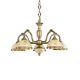 Candelabre, Lustre - Candelabru cu 5 brate din alama cu sticla decorata design italian 6208