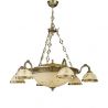Candelabru cu 6 brate din alama cu sticla decorata design italian 6208